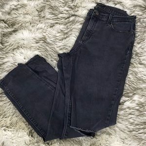 Banana republic, high-rise skinny, black, distressed, jeans, size 28/6